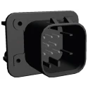 TE Connectivity Ampseal Automotive Connector Male Black Panel Mount 8 Way Solder Termination 776275-1
