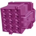 TE Connectivity AMP MCP 2.8 Automotive Connector Female Purple Cable 12 Way Crimp Termination 5-968972-1