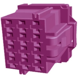 TE Connectivity AMP MCP 2.8 Automotive Connector Female Purple Cable 12 Way Crimp Termination 5-968972-1