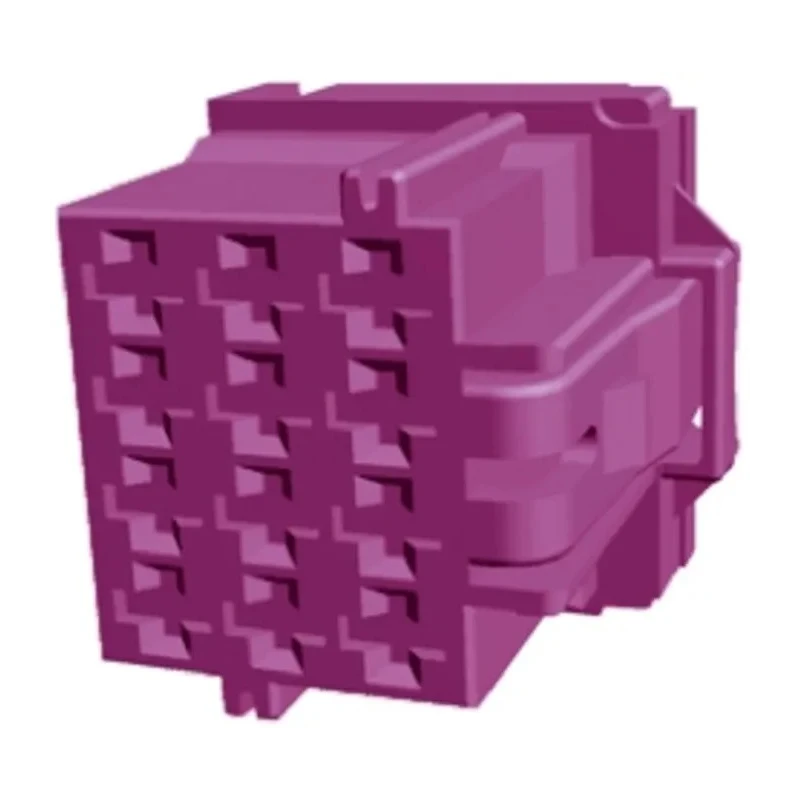 TE Connectivity AMP MCP 2.8 Automotive Connector Female Purple Cable 12 Way Crimp Termination 5-968972-1