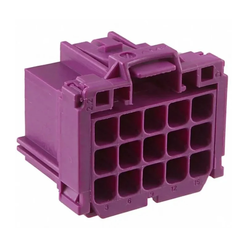 TE Connectivity AMP MCP 2.8 Automotive Connector Female Purple Cable 15 Way Crimp Termination 5-968973-1