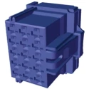 TE Connectivity AMP MCP 2.8 Automotive Connector Female Blue Cable 15 Way Crimp Termination 6-968973-1
