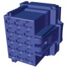 TE Connectivity AMP MCP 2.8 Automotive Connector Female Blue Cable 15 Way Crimp Termination 6-968973-1