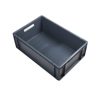 RS PRO 40L Grey Polypropylene Euro Container, Stackable Storage Box 200mm x 400mm x 600mm 725-9161
