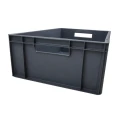 RS PRO 40L Grey Polypropylene Euro Container, Stackable Storage Box 200mm x 400mm x 600mm 725-9161
