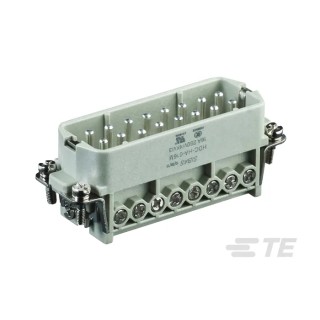 TE Connectivity Heavy Duty Power Connector Insert 16A 250V Panel Mount 16 Contacts Male HDC HA Series T2010162101-000