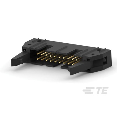 TE Connectivity AMP-LATCH Series Straight Through Hole PCB Header, 20 Contacts, 2.54 mm Pitch, 2 Row, Shrouded 5499206-4