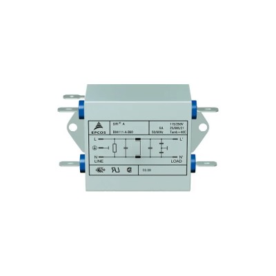 TDK EMC Filter 10 A 250V AC/DC 50Hz 60Hz Tab Termination 1 Phase B84111A0000A110