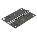 Pinet Stainless Steel Piano Hinge with Fixed Pin Screw Fixing 100 mm x 70 mm x 2 mm 726-4071
