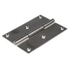 Pinet Stainless Steel Piano Hinge with Fixed Pin Screw Fixing 100 mm x 70 mm x 2 mm 726-4071