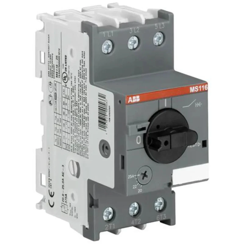 ABB 20A MS116 Motor Protection Unit, 690V, Manual Motor Starter Model MS116