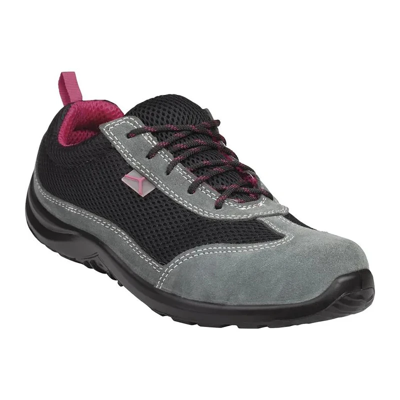 Delta Plus Women's Black, Grey, Purple Stainless Steel Safety Trainer UK 7 EU 41 Lace Up SRC Slip Resistant COMOSPNO41