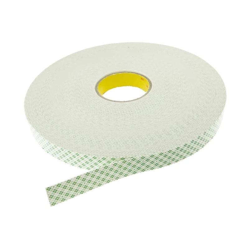 3M White Double Sided Polyurethane Foam Tape 25mm x 66m Length x 0.8mm Thickness 3M 4032 25mm x 66m