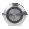 Bulgin Illuminated Push Button Switch 19.2mm Panel Cutout, Momentary SPST, Green LED, IP66, 24V DC MPI002/TE/GN/12