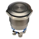 Bulgin Illuminated Momentary Push Button Switch Panel Mount SPST Blue LED IP66 24 V dc MPI002