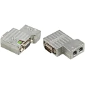Provertha 9 Way Straight 13.0 mm Pitch Cable D-Sub Connector Male/Female Zinc Alloy Housing 40-1392132