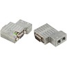 Provertha 9 Way Straight 13.0 mm Pitch Cable D-Sub Connector Male/Female Zinc Alloy Housing 40-1392132