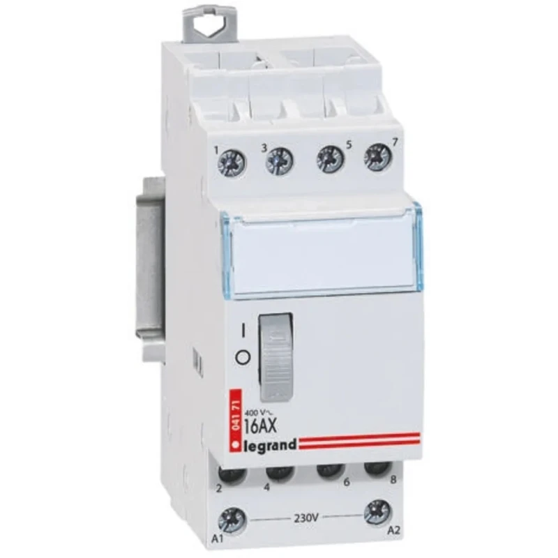 Legrand CX3 Contactor 230V AC Coil, 4-Pole 16A, 0.8W 24V Control, NO Contact, 400V 4 124 16