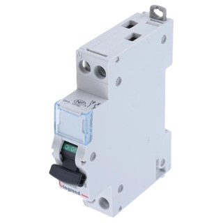 Legrand DNX3 Molded Case Circuit Breaker 1-Pole 6A Breaking Capacity 4.5 kA DIN Rail DNX3