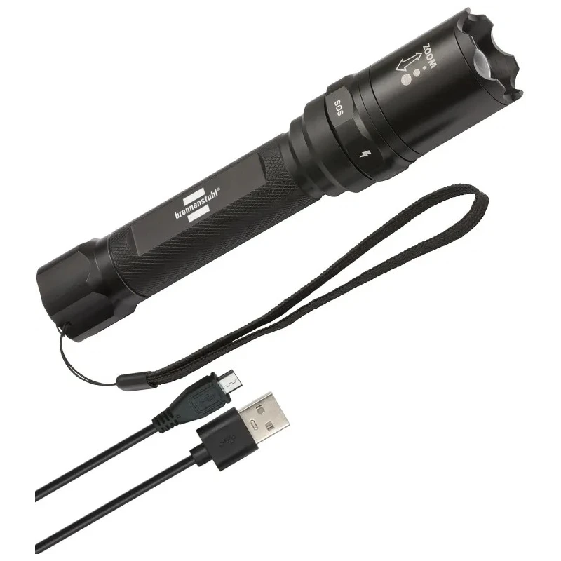 brennenstuhl Rechargeable LED Torch Black Aluminium Housing 430 lm 184 mm 1178600201
