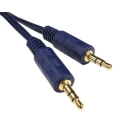 RS PRO Male 3.5 mm Stereo Jack to Male 3.5 mm Stereo Jack Auxiliary Cable Blue 10m 192-4398