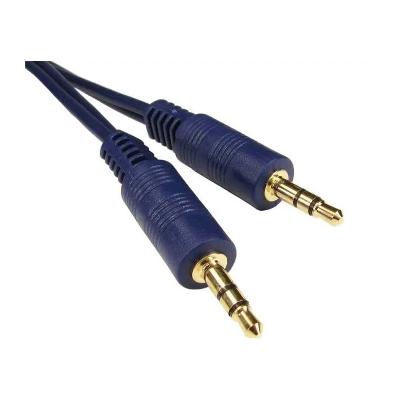 RS PRO Male 3.5 mm Stereo Jack to Male 3.5 mm Stereo Jack Auxiliary Cable Blue 10m 192-4398