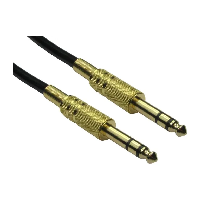 RS PRO Male 6.35 mm Stereo Jack to Male 6.35 mm Stereo Jack Auxiliary Cable, Black, 2 m 192-4458