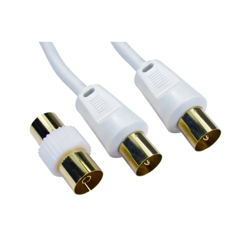 RS PRO TV Aerial Connector Series 500 mm RF Coaxial Cable 75 Ω Black Terminated 192-4481