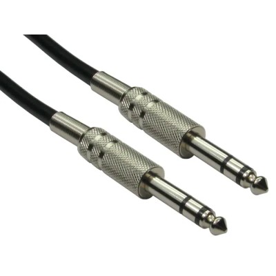 RS PRO Male 6.35 mm Stereo Jack to Male 6.35 mm Stereo Jack Auxiliary Cable, Black, 5 m 192-4465