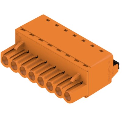Weidmüller BL 5.08 Series Pluggable Terminal Block 8-Contact 5.08 mm Pitch 1 Row 300V 10A 1013750000