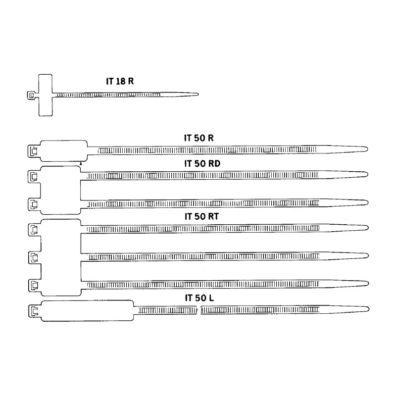 HellermannTyton Cable Tie Non-Releasable Natural Polyamide 66 203 mm Length x 4.6 mm Width 225N 111-85019 IT50R-PA66-NA