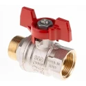 RS PRO Brass Threaded 2-Way Ball Valve 3/4 in Male/Female, Full Port, 32 bar Pressure, PVC Coated Steel Handle 733-5227