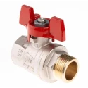 RS PRO Brass Threaded 2-Way Ball Valve 3/4 in Male/Female, Full Port, 32 bar Pressure, PVC Coated Steel Handle 733-5227