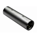 RS PRO Male XLR Straight AV Adapter with Gold Plated Pins Metal Housing 192-4473