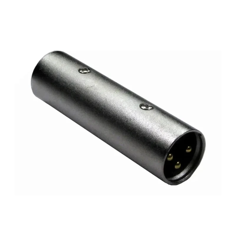 RS PRO Male XLR Straight AV Adapter with Gold Plated Pins Metal Housing 192-4473