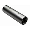 RS PRO Male XLR Straight AV Adapter with Gold Plated Pins Metal Housing 192-4473