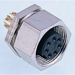 binder Circular Connector 8 Contacts Panel Mount M9 Socket Female IP40 711 Series 09-0482-00-08