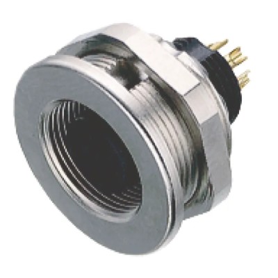 binder Industrial Circular Connector, 8 Contacts, Panel Mount, M9 Socket Female, IP67, Metal Housing, 125V 09-0428-00-08