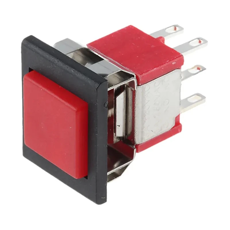 RS PRO Push Button Switch Momentary Panel Mount DPDT Red LED 28V DC 120V AC 734-6772