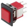 RS PRO Push Button Switch Momentary Panel Mount DPDT Red LED 28V DC 120V AC 734-6772
