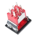 RS PRO Push Button Switch Momentary Panel Mount DPDT Red LED 28V DC 120V AC 734-6772