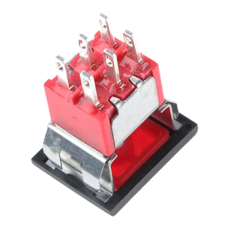 RS PRO Push Button Switch Momentary Panel Mount DPDT Red LED 28V DC 120V AC 734-6772