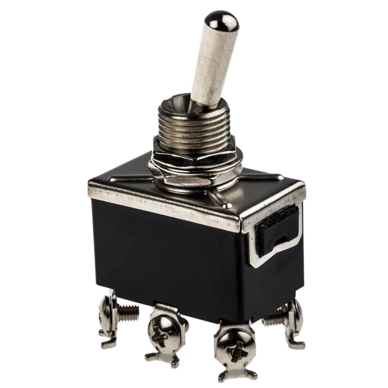 RS PRO Toggle Switch Panel Mount On-On DPDT Screw Terminal 24 V dc 7346805P