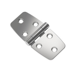 Southco Gloss Stainless Steel Butt Hinge with Fixed Pin, Screw Fixing, 78mm x 38.2mm x 9mm N6-4E-444-24