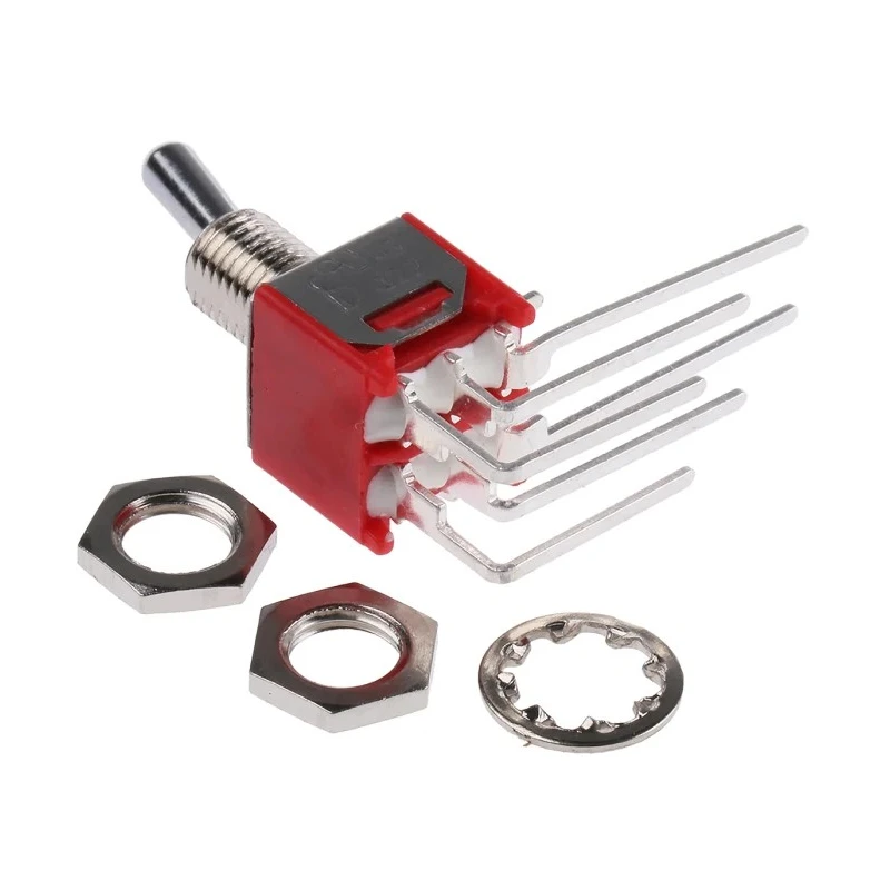 RS PRO Toggle Switch PCB Mount On-On DPDT Through Hole Terminal 15 V dc 240 V ac 734-7198