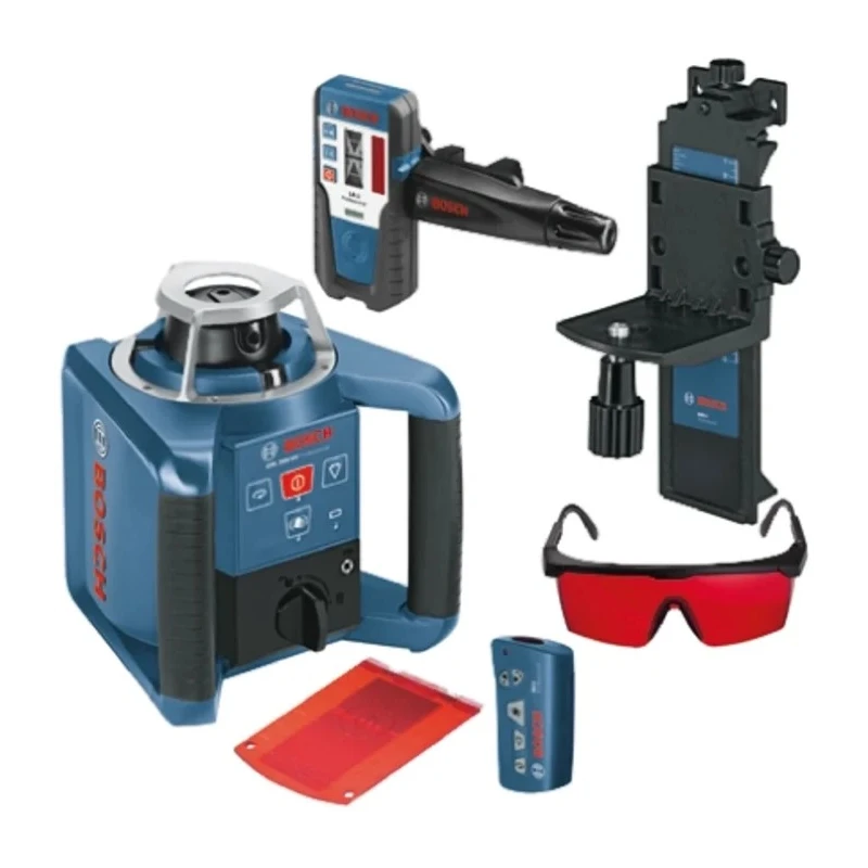 Bosch Rotary Laser Level GRL300HV 635 nm Red Laser, Indoor & Outdoor, IP54, 150/300/600 RPM GRL300HV
