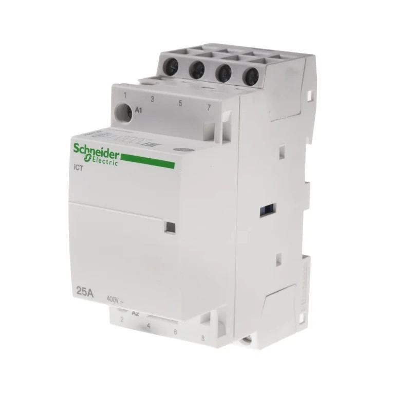 Schneider Electric iCT 4-Pole Motor Control Contactor, 230V AC Coil, 1.6W Power Rating, 25A Operational Current, 4 NO Acti9