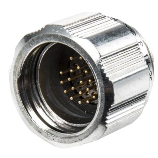 Amphenol Socapex Industrial Circular Connector Cable Mount Plug, Male, 22 Contacts, IP67, Aluminium, 7.5A, 150V, SL BM 222 P