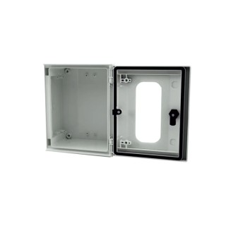 RS PRO Fibreglass Reinforced Polyester Wall Box with IP66 Transparent Door 300mm x 250mm x 140mm 192-7122