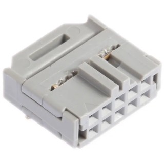 3M 10-Way IDC Connector Female for Cable, 2 Row, 500V AC, 1A Current, Right Angle Mount 3473-6610
